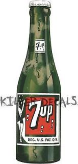 12 7UP 7 UP BOTTLE (7U207) COOLER POP soda coca cola machine decal