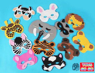 12 x Animal Mask,Costume Toy,Dog,Pig,Ra​bbit,Kid,Party Favor Supply 