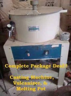 Casting Machine Package with Centrifugal Caster, Vulcanizer, & Melting 