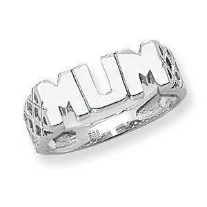 WOMENS STERLING 925 SILVER MUM EMBLEM BASKET DESIGN RING *VARIOUS 