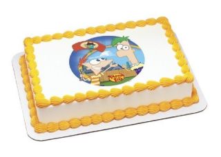 Phineas and Ferb Edible Cake OR Cupcake Toppers Decoration by DecoPac