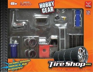 Phoenix Toys Repair Tire Shop Garage Diorama Accessory Set 124 