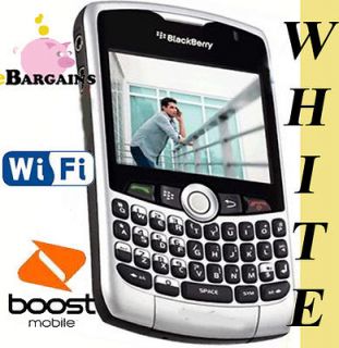 NEW White RIM BlackBerry 8350i Curve BOOST MOBILE IDEN WiFi Cell Phone