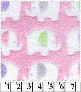 Minky Cuddle Elephant Micro Plush Chenille Fleece FABRIC 60 wide Pink