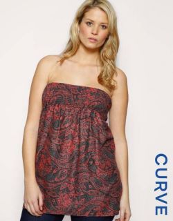 NEW  CURVE PAISLEY BANDEAU   SIZE UK 20, 22, 24, 26