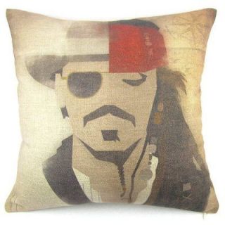 Johnny Depp Pirates of the Caribbean Captain Jack Sparrow Cushion 