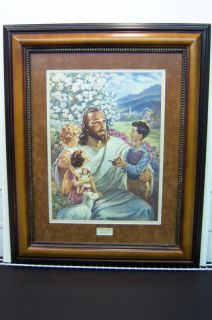 Iconic Jesus Litho signed by Warner Sallman 1954 Framed