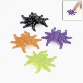 Plastic Jumping Spiders / LOT OF 72 PC / HALLOWEEN (85/4166)