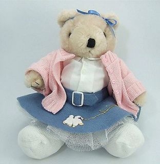 TENDER HEART TREASURES Jointed TEDDY BEAR 50s Poodle Skirt/Sweater 