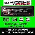 Pioneer DEH 150MP Car Radio CD  Stereo Front Aux in Player Red 