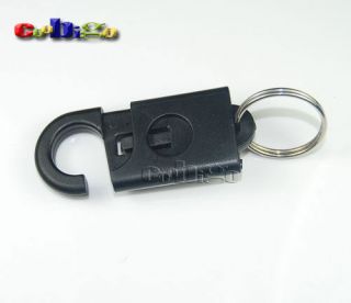 Black Plastic Keychain Snap Hooks with Key Rings 1 100pcs #FLC016 B