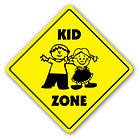 KID ZONE Sign xing gift novelty children child play slow be safe 