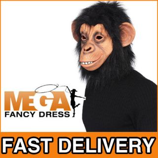   Full Overhead Mask Fancy Dress Planet Of the Apes Adult Costume Acc