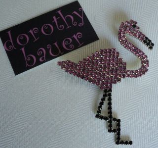 Dorothy Bauer Pink Flamingo Brooch Pin