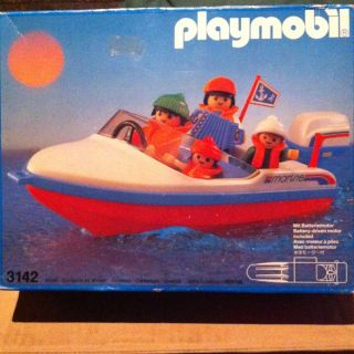 Playmobil 3142 Speedboat with family Battery Driven Motor MIB West 