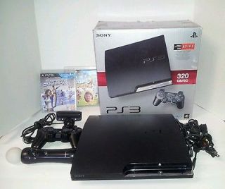 Sony PlayStation 3 Slim Move / Champions 320 GB Charcoal Black Console 
