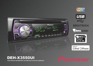New 2013 Pioneer DEH X3550UI CD  Aux In Stereo Car Player iPOD rep 
