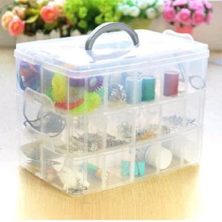   Layer 30 Compartments Plastic Storage Box Cosmetic Case Storage Boxes