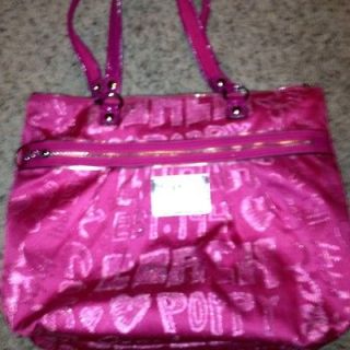 Rare Coach Poppy Hot Pink Tote Purse Pre owned In Excellent Condition 