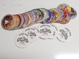 POWER RANGERS POGS SET of 50 NO COLLECT A CARD ON THESE RARE