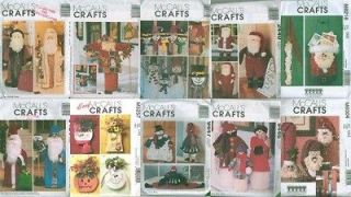 McCalls Christmas Door Porch Greeters Hanger Holiday Decoration Sewing 
