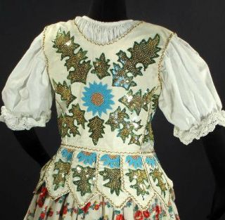 BEAUTIFUL beaded folk costume vest Slovak/Polish ethnic wedding bodice 