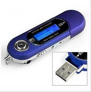   LCD USB WMA  Music Player FM Radio Voice Recorder Flash Drive Blue