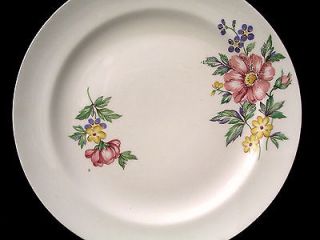   DINNER PLATES,CRONIN CHINA CO,MINERVA,OHIO,WILD FLOWER PATTERN POTTERY