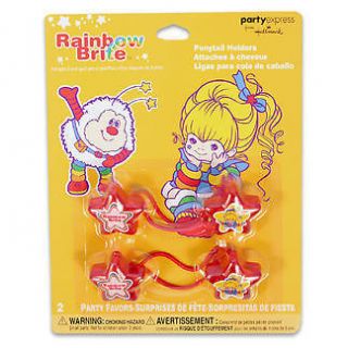Rainbow Brite Party Favors Ponytail Holders   2 Packs