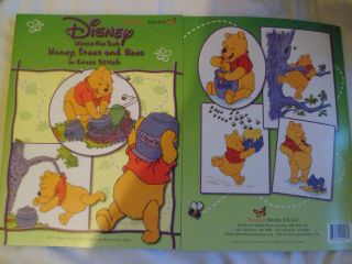 Disneys Winnie The Pooh Honey Trees & Bees Cross Stitch Pattern 