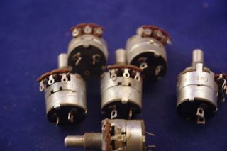 Six NOS Clarostat 15K Ohm with a Push / Pull On/Off Potentiometers