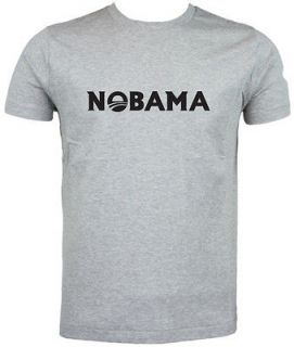 Nobama anti obama T Shirts S M L XL 2XL Funny Grey Republican change 