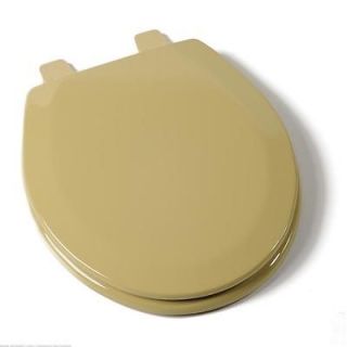 Deluxe Molded Round Wood Toilet Seat Harvest Gold