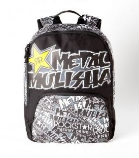 NEW NWT Mens Boys Metal Mulisha & Rockstar Backpack Black / Yellow 
