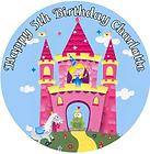 Princess & Castle Cake Topper (Choice of Round or Square)