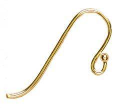 Gold Elegance 14k Gold Plated Beads & Findings Small Ball Hooked 