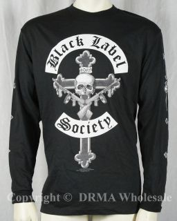Authentic BLACK LABEL SOCIETY Cross Logo Longsleeve Shirt S M L XL XXL 