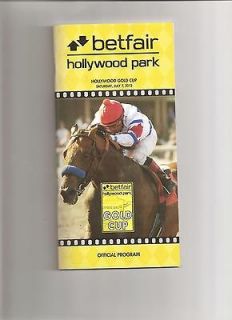 HOLLYWOOD PARK PROGRAM (GOLD CUP) GAME ON DUDE SIGNED BY CHANTAL 