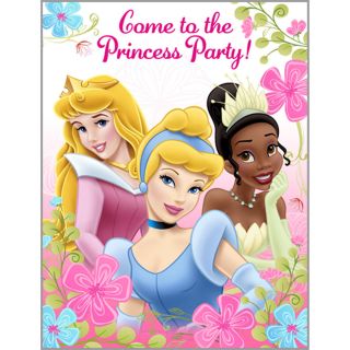  Princess INVITATIONS Birthday Party NEW Design Fanciful Princess 