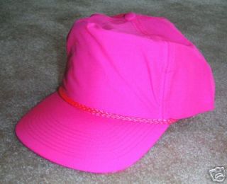 FRESH PRINCE HAT 80s snapback cap new FLUORESCENT PINK snap back 90s 