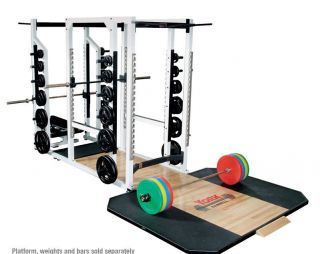   Triple Combo Rack Power Home Gym Squat Cage Smith Machine Weight