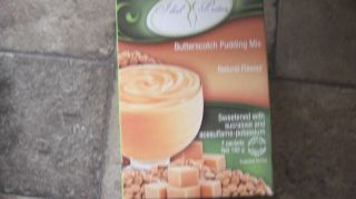 BOX IDEAL PROTEIN BUTTERSCOTCH PUDDING MIX 7 PACKETS 18G PROTEIN PER 