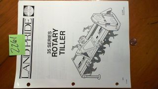 Land Pride 35 Series Rotary Tiller Owners Operators Manual w 