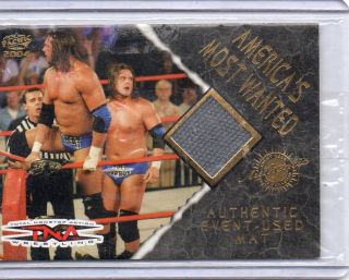 AMERICAS MOST WANTED AUTHENTIC EVENT  USED MAT TNA WRESTLING CARD
