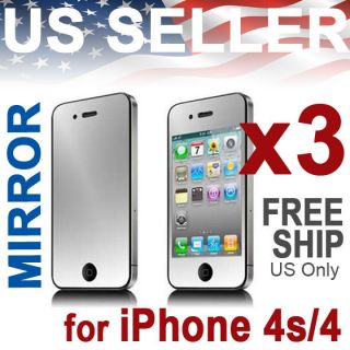 LOT of 3X LCD MIRROR Screen Protector for iPhone 4s & iPhone 4~Free 