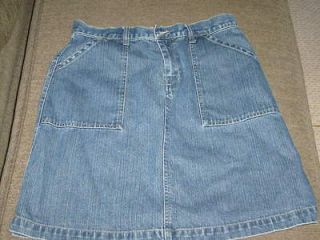 LADIES I.E. RELAXED BRAND SIZE 10 BLUE JEAN SKIRT