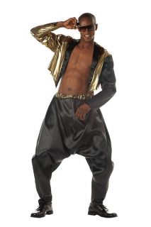 Mens Rapper 80s MC Hammer Fancy Dress Costume