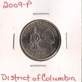   DISTRICT of COLUMBIA TERRITORY QUARTER ~ HAVE ALL 2009 QUARTERS LISTED