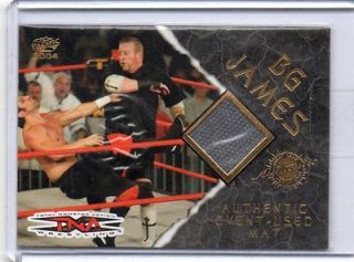 BG JAMES AUTHENTIC EVENT  USED MAT TNA WRESTLING CARD