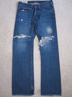HOLLISTER Distressed Ripped BALBOA Classic Straight Leg Jeans mens 